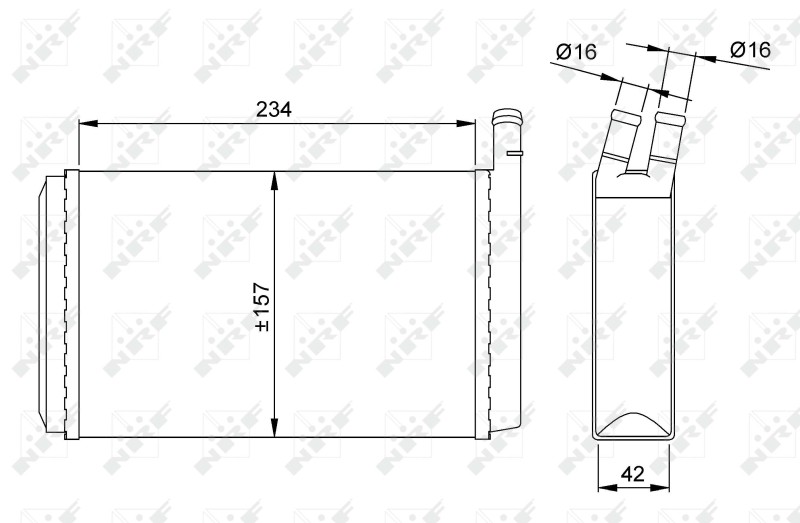 Heater Matrix NRF 58614 OE Ref 171819031C NRF