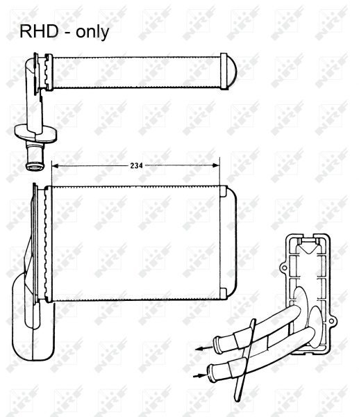 Heater Matrix NRF 58623 OE Ref 192819031 NRF
