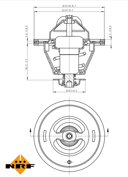 Coolant Thermostat NRF 725124 OE Ref 1049195092 NRF