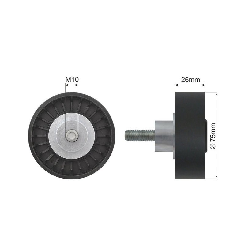 Galet enrouleur de courroie de distribution Pour AUDI A4 B7, A4 B8 NTY