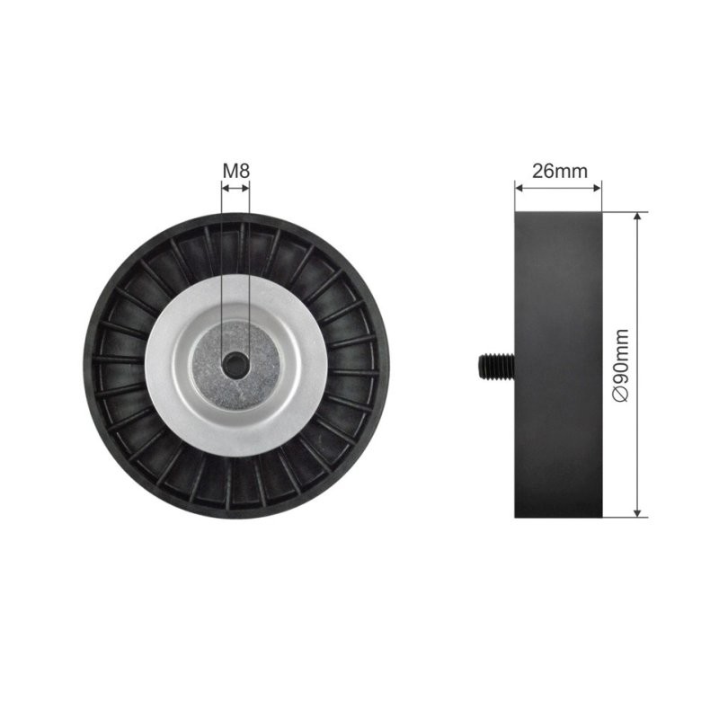 Galet enrouleur de courroie de distribution Pour AUDI A4 B5, A4 B6 NTY