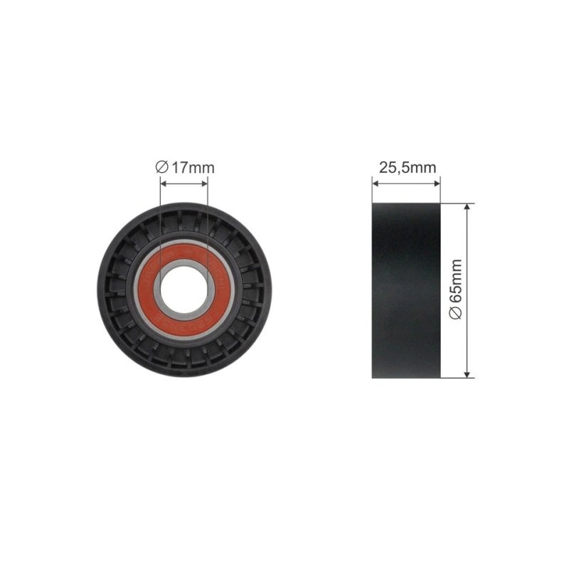 Galet enrouleur de courroie de distribution Pour CITROEN C4 1.4 NTY