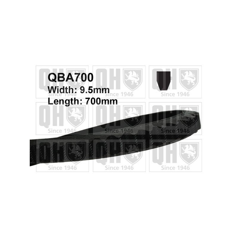 V belt QUINTON HAZELL QBA700 OE Ref 69977992 QUINTON HAZELL