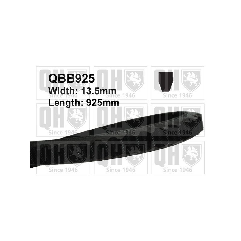 V belt QUINTON HAZELL QBB925 OE Ref 17223714 QUINTON HAZELL