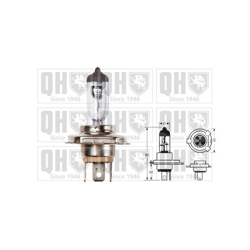 Front Fog Light Bulb QUINTON HAZELL QBL472 OE Ref 63121354619 QUINTON HAZELL