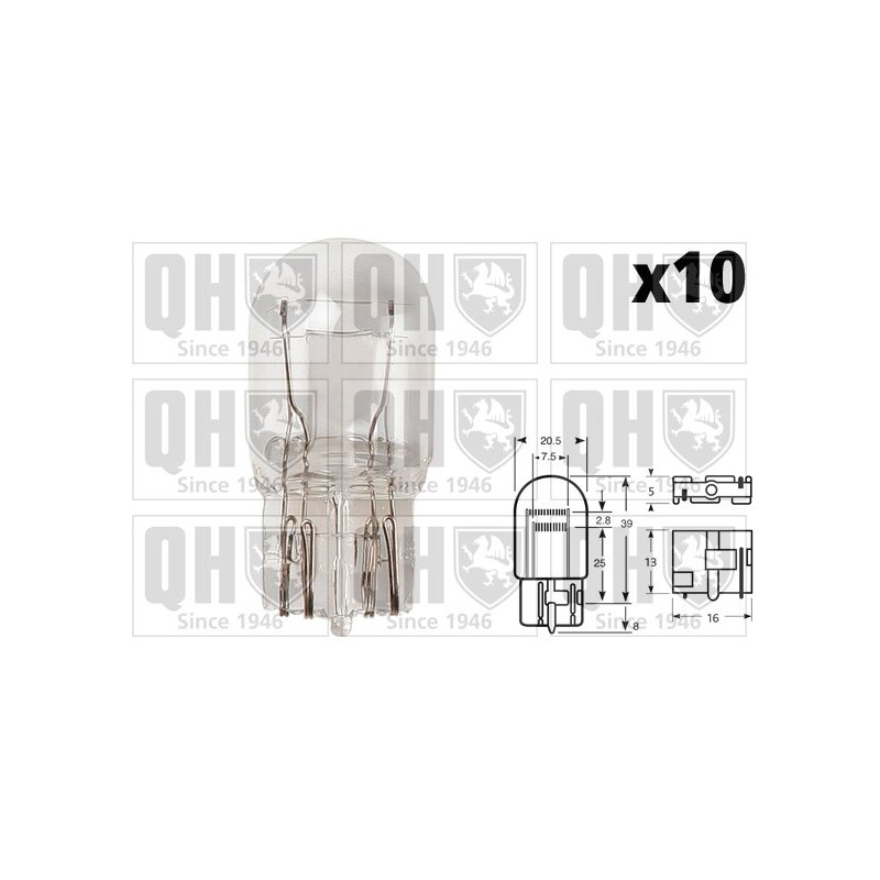 Auxiliary Stop Light Bulb (universal) QUINTON HAZELL QBL580 OE Ref YY04500889300 QUINTON HAZELL