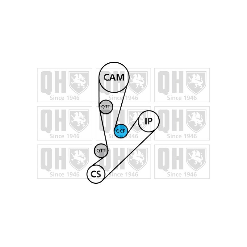 Water Pump Timing Belt Kit QUINTON HAZELL QBPK7060 QUINTON HAZELL