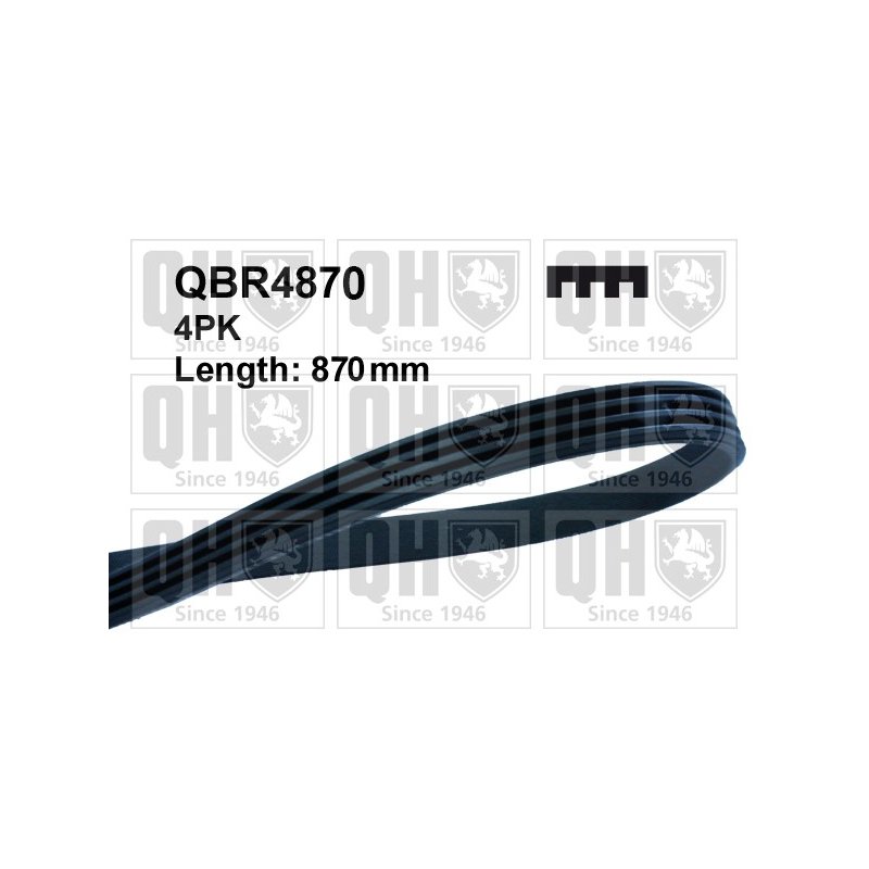 V Ribbed Belt QUINTON HAZELL QBR4870 OE Ref MD106658 QUINTON HAZELL