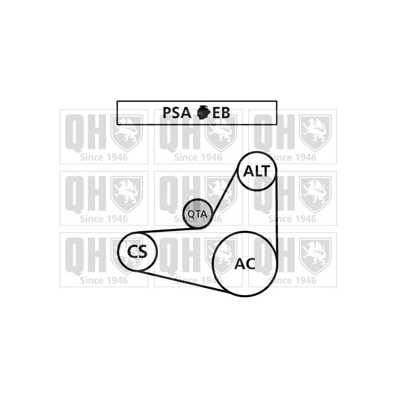 V Ribbed Belt QUINTON HAZELL QBR61038 OE Ref 8943618890 QUINTON HAZELL
