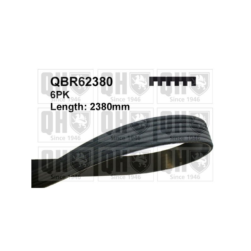 V Ribbed Belt QUINTON HAZELL QBR62380 OE Ref 4861850AA QUINTON HAZELL