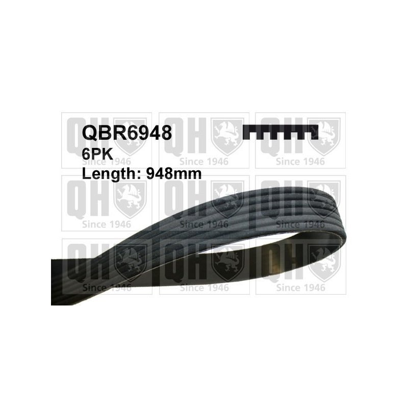 V Ribbed Belt QUINTON HAZELL QBR6948 OE Ref 2119197 QUINTON HAZELL