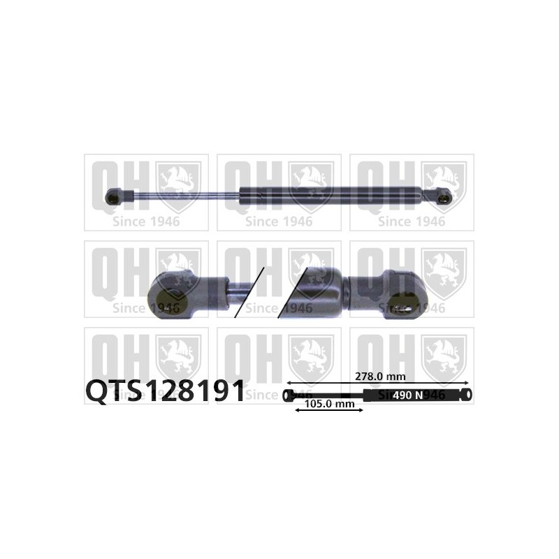 Bonnet Gas Spring QUINTON HAZELL QTS128191 OE Ref 3B5827550 QUINTON HAZELL