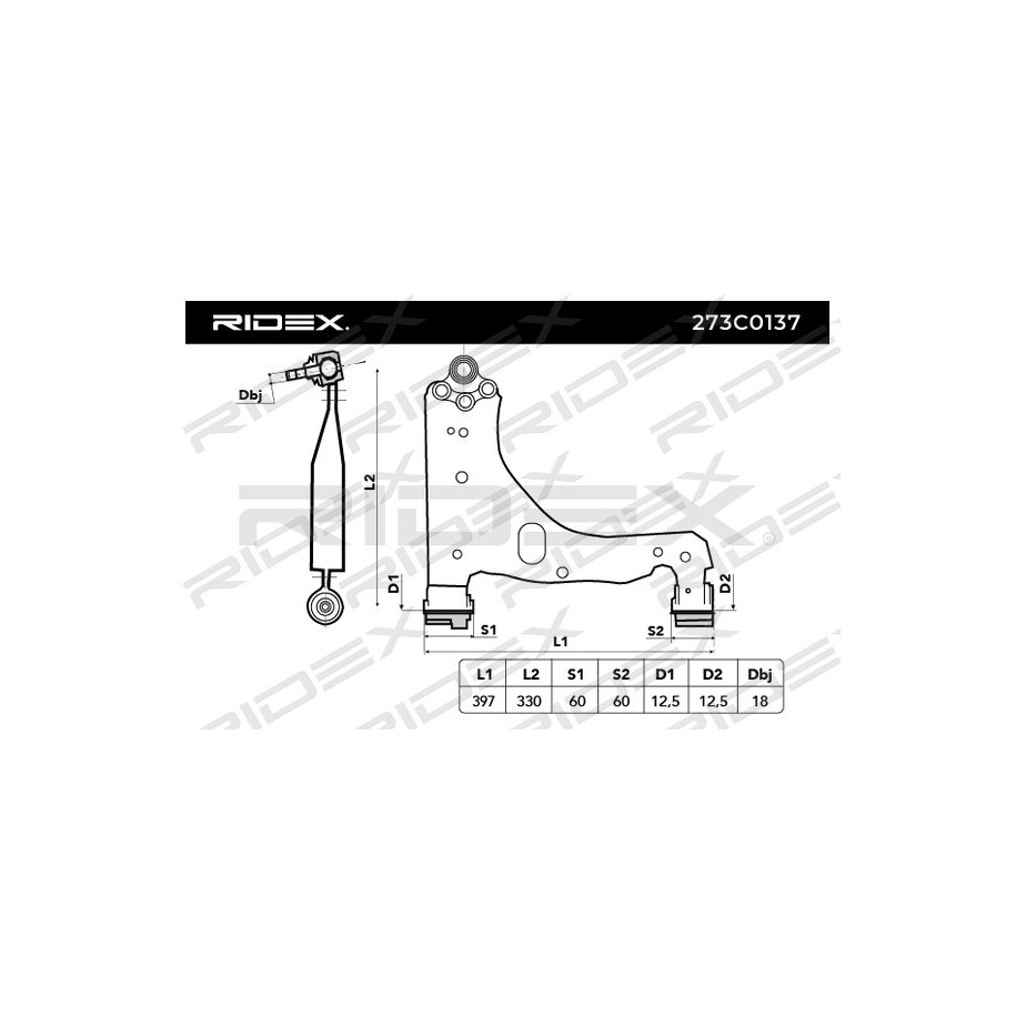 Bras de suspension arrière RIDEX 273C0137 pour VAUXHALL, CHEVROLET 24454478 RIDEX