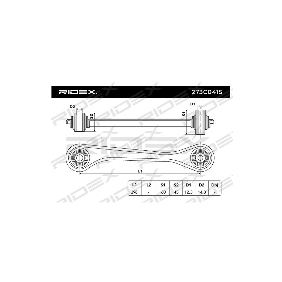 Bras de suspension arrière 273C0415 pour VW, AUDI, SKODA, SEAT 1K0 501 529E RIDEX