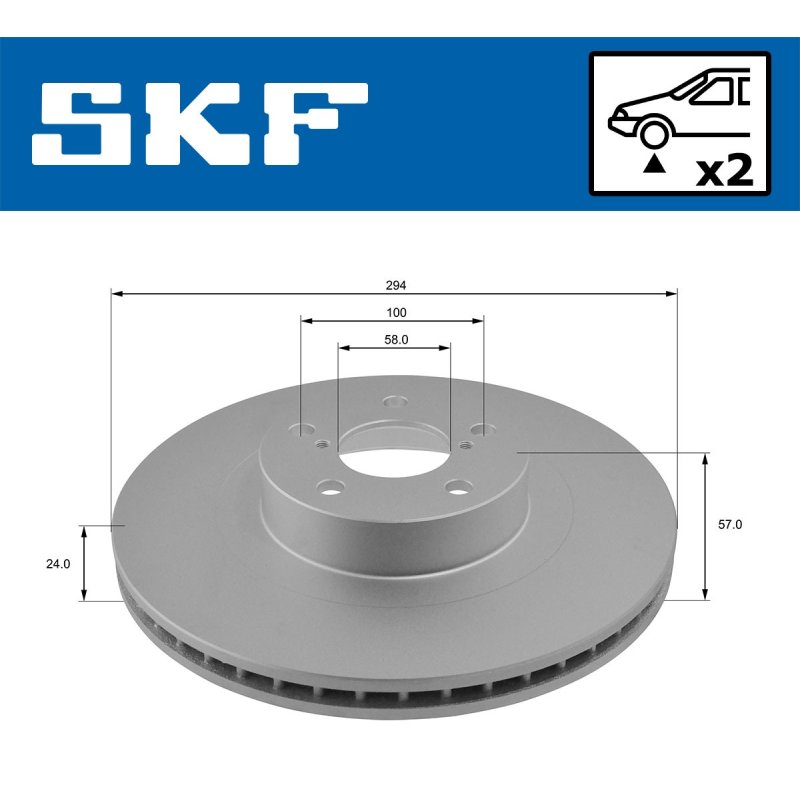 Brake Disc VKBD80153V2 SKF VKBD 80153 V2 OE Ref 23610AC040 SKF
