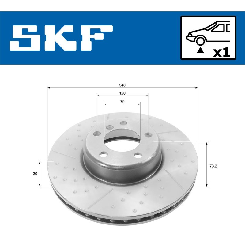 Brake Disc VKBD80246V1 SKF VKBD 80246 V1 OE Ref 34106797602 SKF