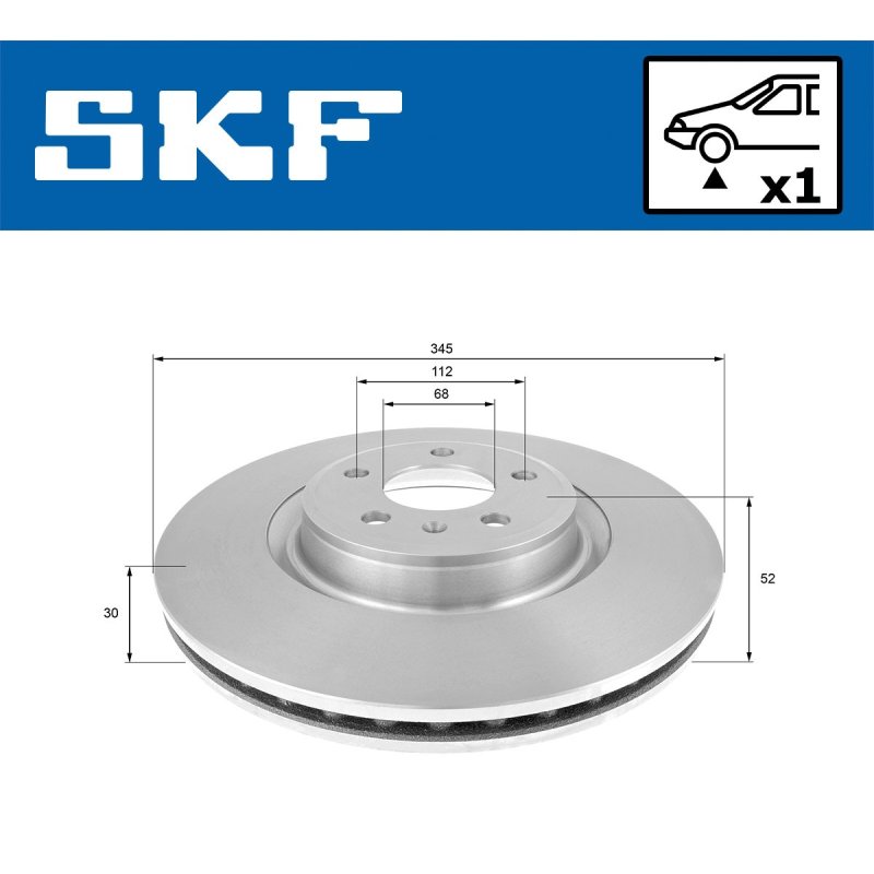 Brake Disc VKBD80286V1 SKF VKBD 80286 V1 OE Ref 4G0615301 SKF