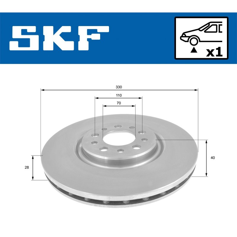 Brake Disc VKBD80294V1 SKF VKBD 80294 V1 OE Ref 51731346 SKF