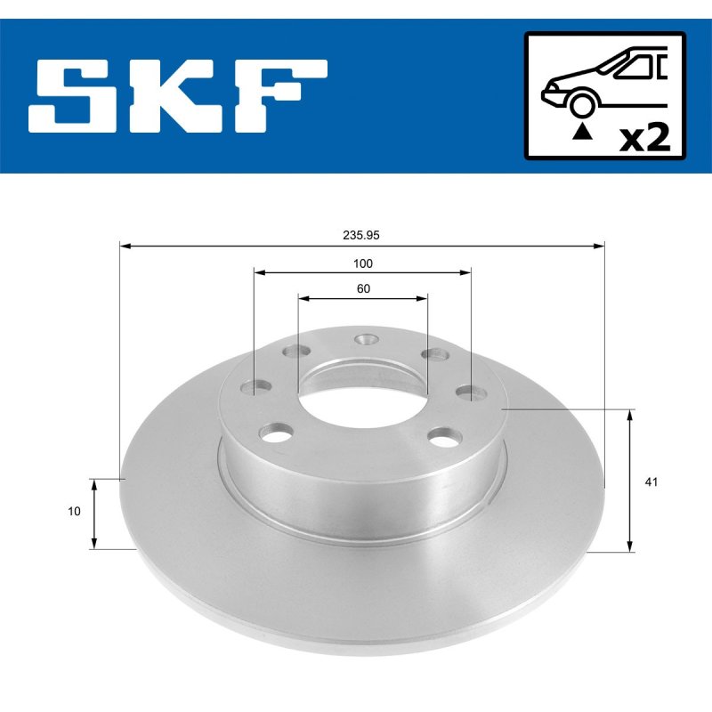 Brake Disc VKBD80941S2 SKF VKBD 80941 S2 OE Ref 569028 SKF