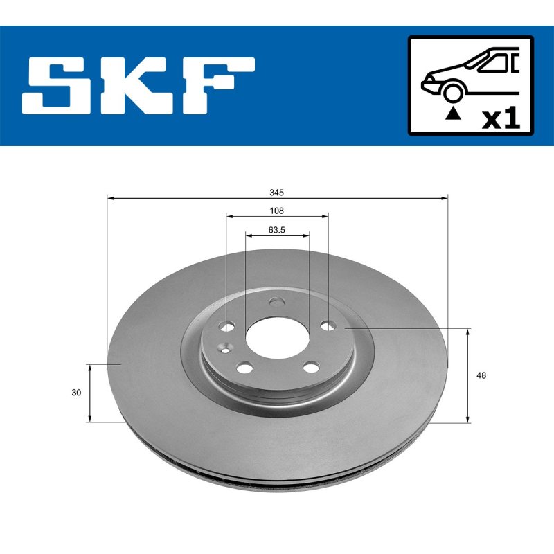 Brake Disc VKBD81327V1 SKF VKBD 81327 V1 OE Ref 31400568 SKF