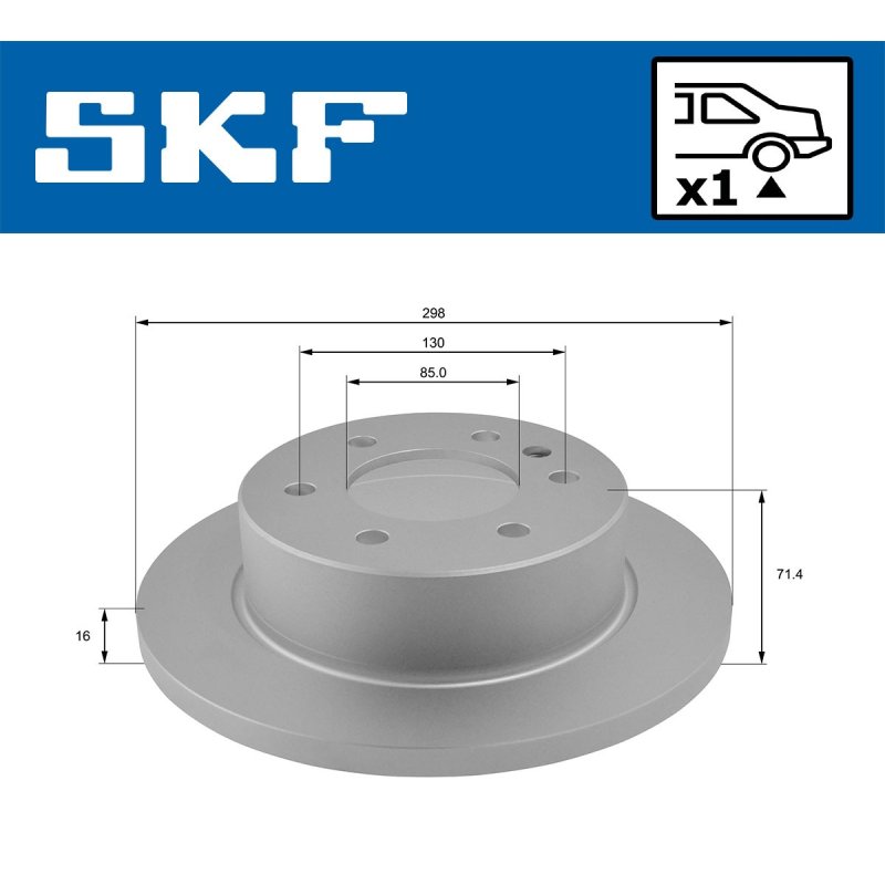 Brake Disc VKBD90032S1 SKF VKBD 90032 S1 OE Ref 2E0615601A SKF