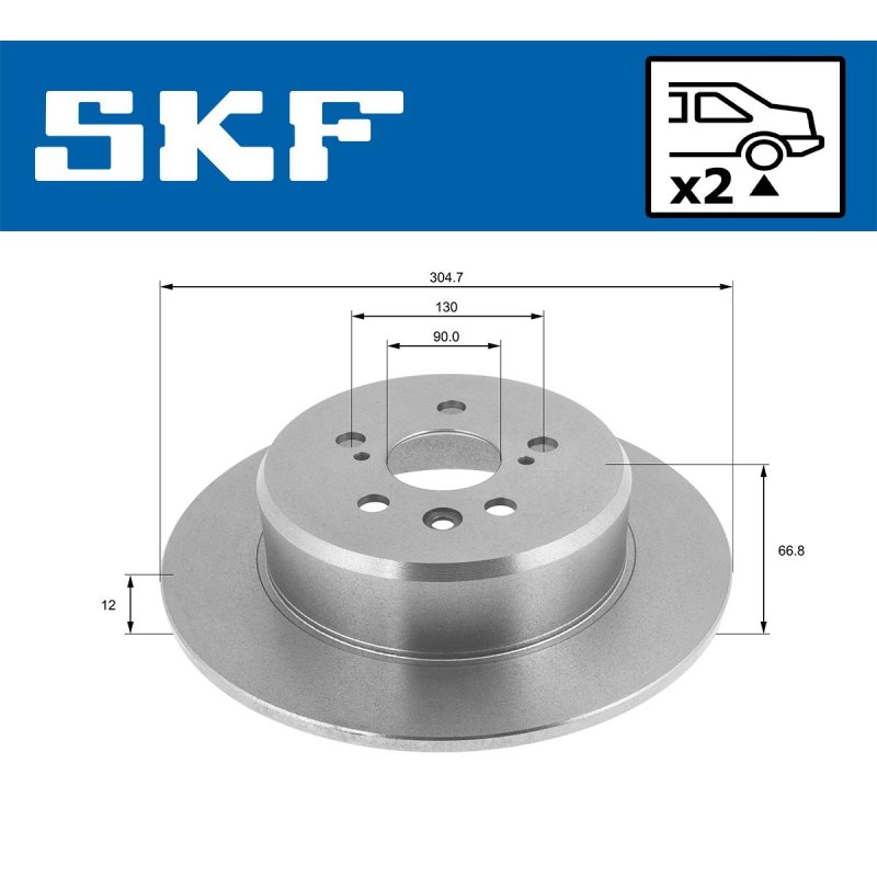 Brake Disc VKBD90069S2 SKF VKBD 90069 S2 OE Ref 4320600QAA SKF