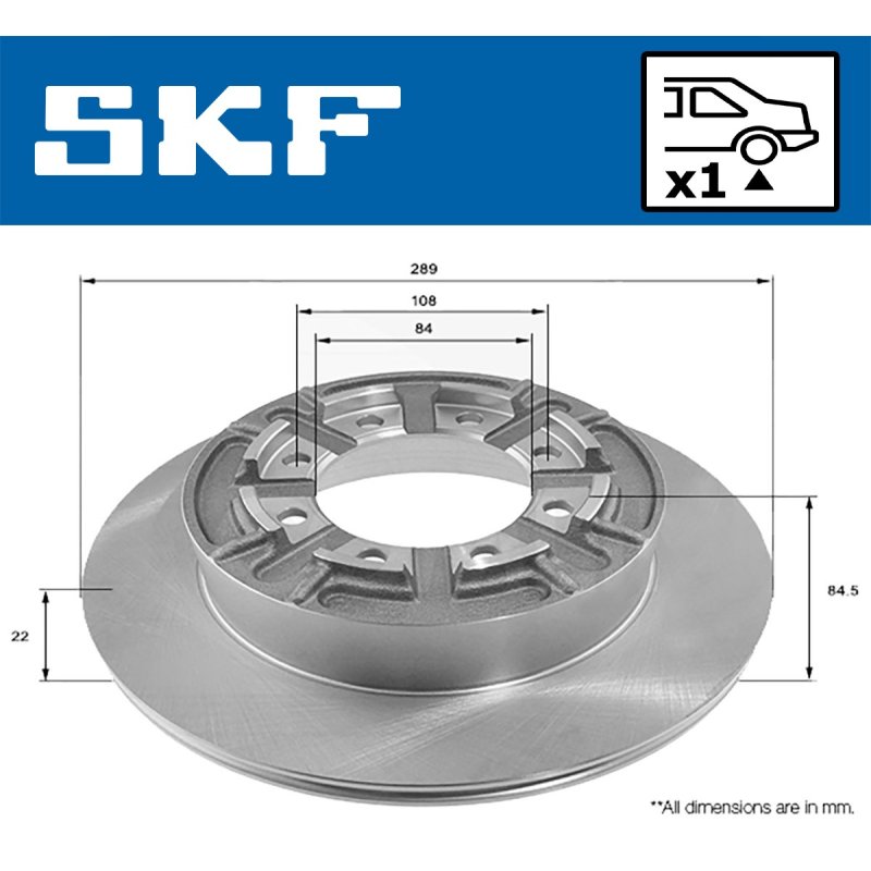 Brake Disc VKBD90098S1 SKF VKBD 90098 S1 OE Ref 1908773 SKF