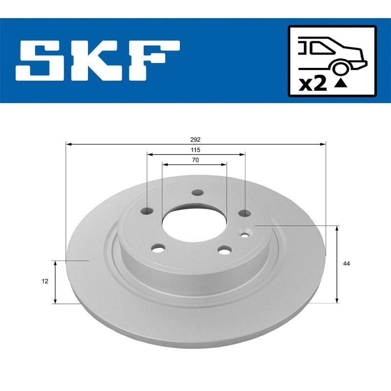 Brake Disc VKBD90229S2 SKF VKBD 90229 S2 OE Ref 13502137 SKF