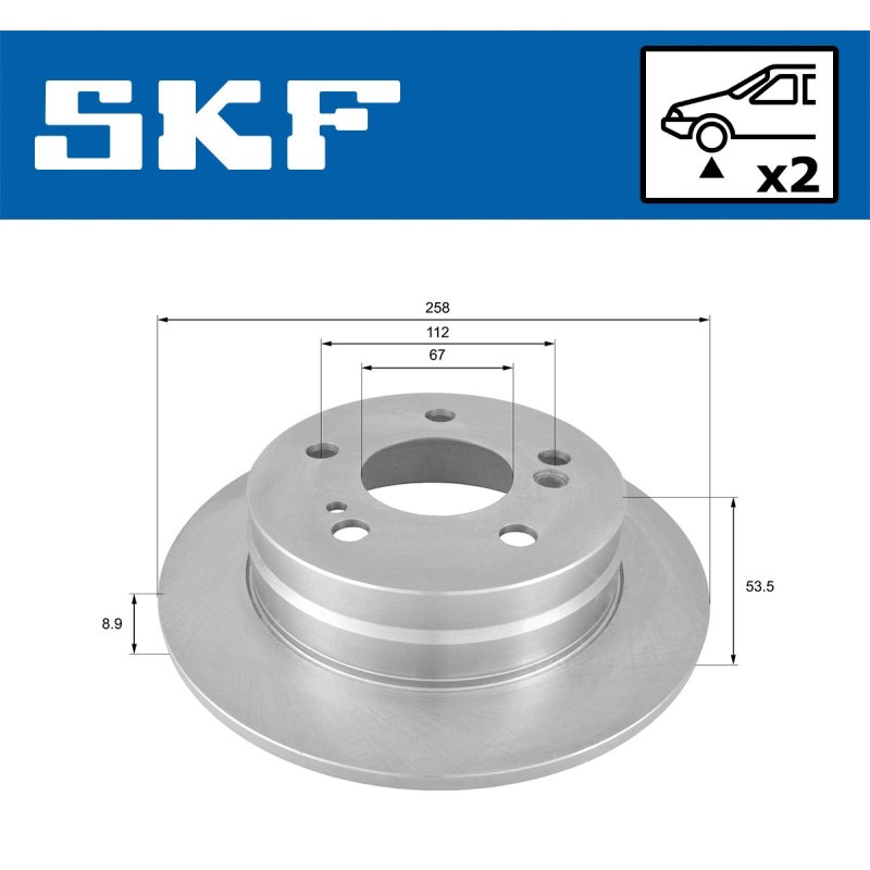 Brake Disc VKBD90230S2 SKF VKBD 90230 S2 OE Ref 2014230912 SKF