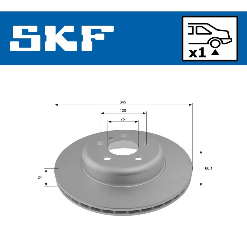 Brake Disc VKBD90456V1 SKF VKBD 90456 V1 OE Ref 34206797607 SKF