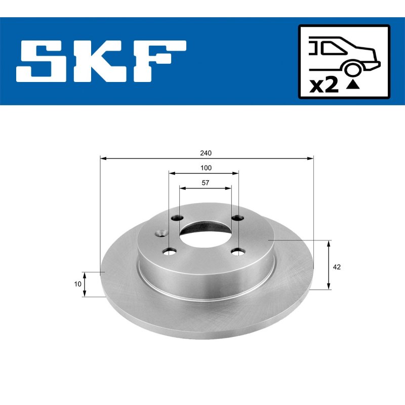 Brake Disc VKBD90497S2 SKF VKBD 90497 S2 OE Ref 569108 SKF