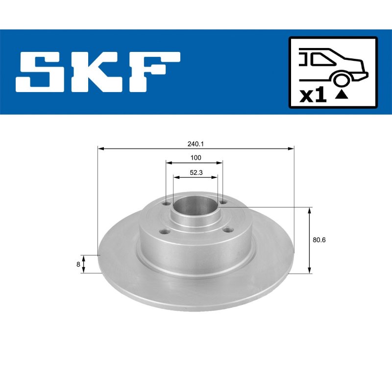 Brake Disc VKBD91074S1 SKF VKBD 91074 S1 OE Ref 7701207823 SKF