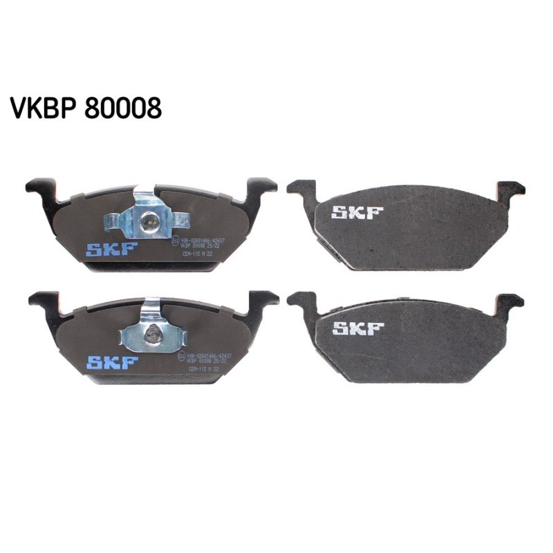 Brake Pad Set VKBP80008 SKF VKBP 80008 OE Ref 176698151 SKF