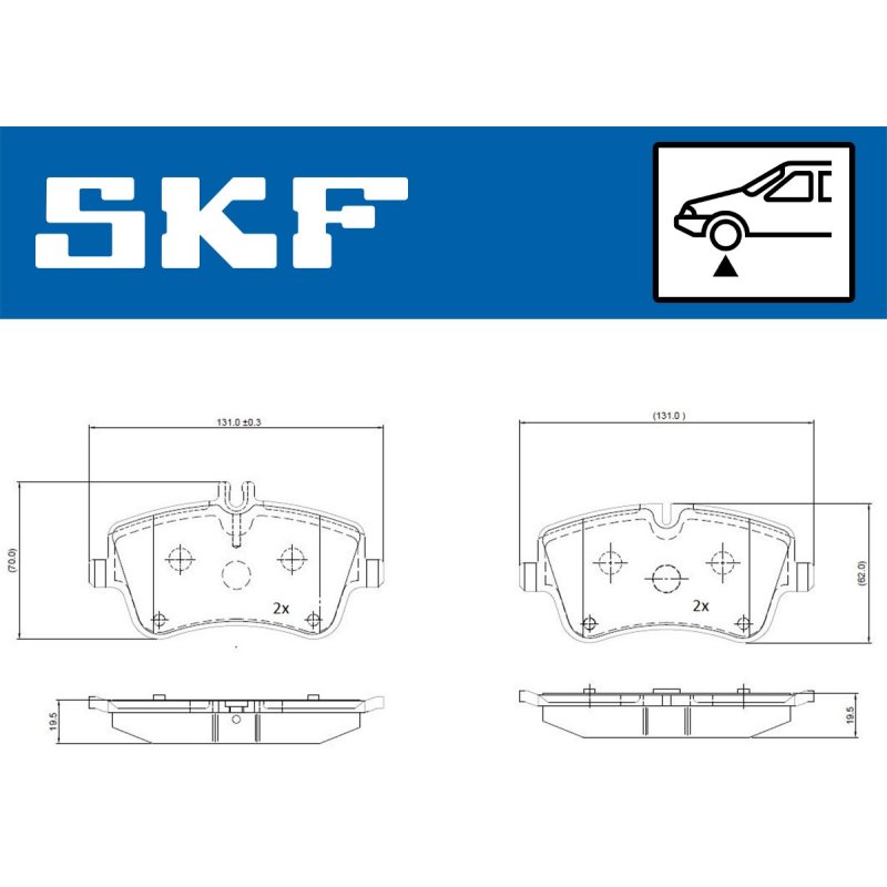 Brake Pad Set VKBP80081 SKF VKBP 80081 OE Ref 0034202520 SKF