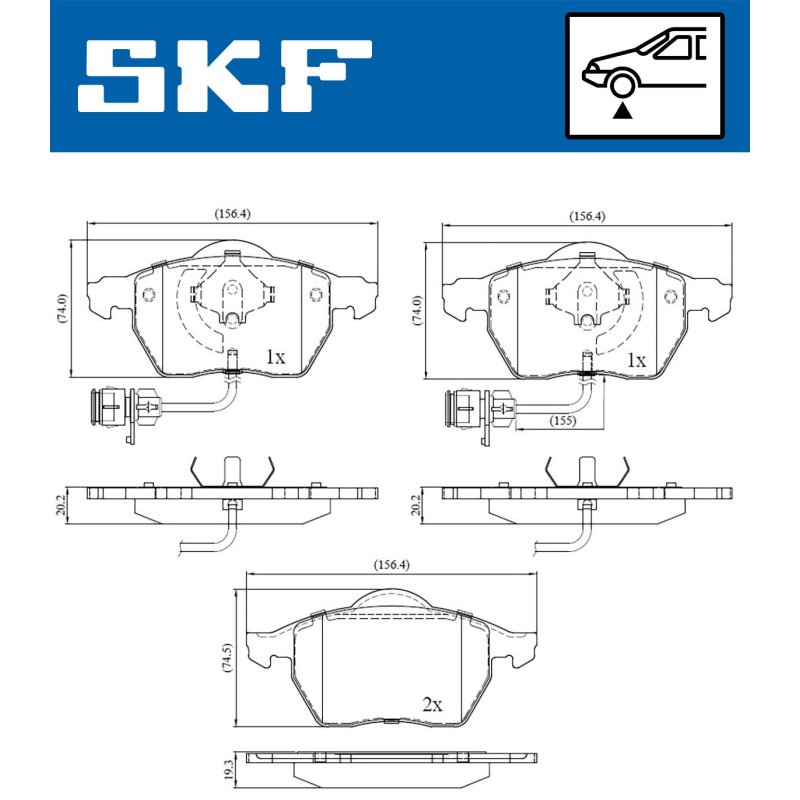 Brake Pad Set VKBP80113E SKF VKBP 80113 E OE Ref 3BD698151 SKF