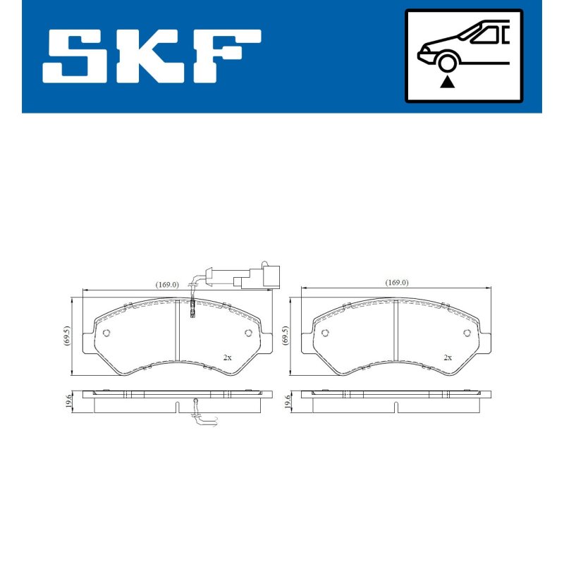 Brake Pad Set VKBP80137E SKF VKBP 80137 E OE Ref 1607878780 SKF