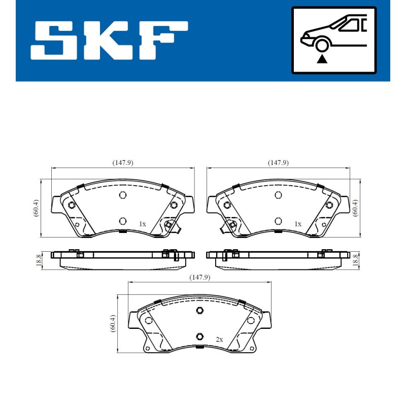 Brake Pad Set VKBP80245A SKF VKBP 80245 A OE Ref 13301207 SKF