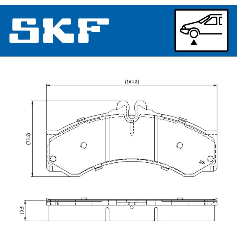 Brake Pad Set VKBP80251 SKF VKBP 80251 OE Ref 05103556AA SKF