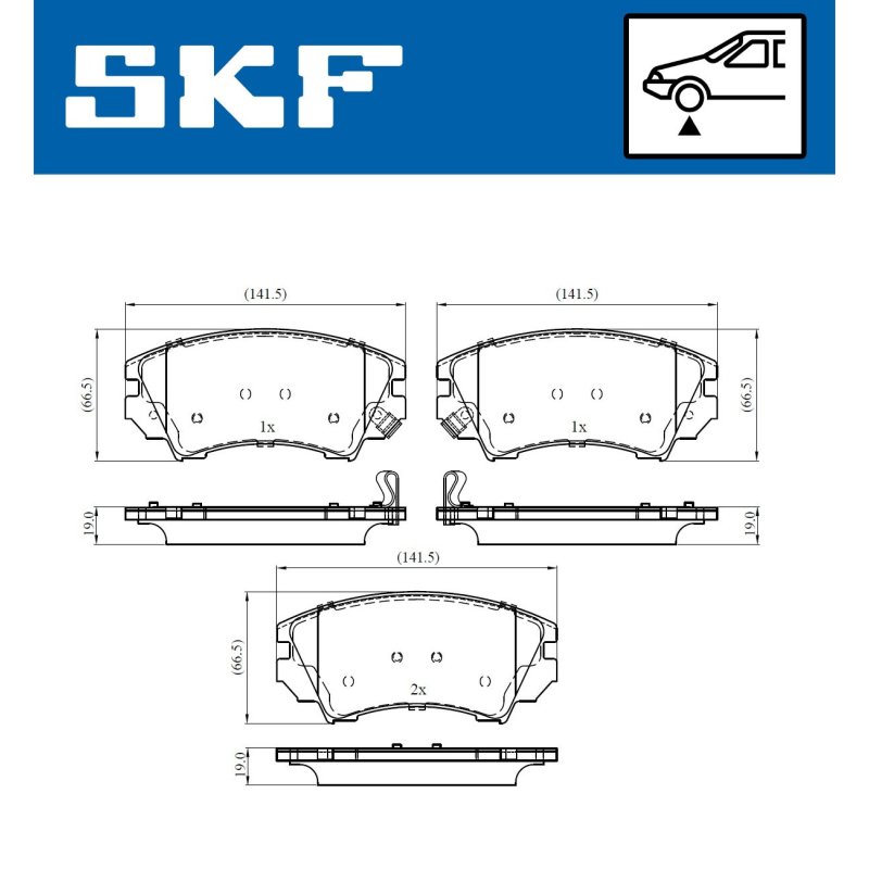 Brake Pad Set VKBP80264A SKF VKBP 80264 A OE Ref 13237751 SKF