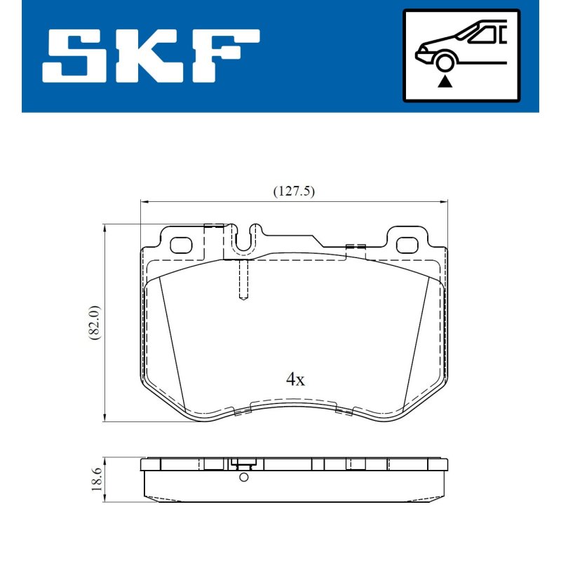 Brake Pad Set VKBP80287 SKF VKBP 80287 OE Ref 0084201720 SKF