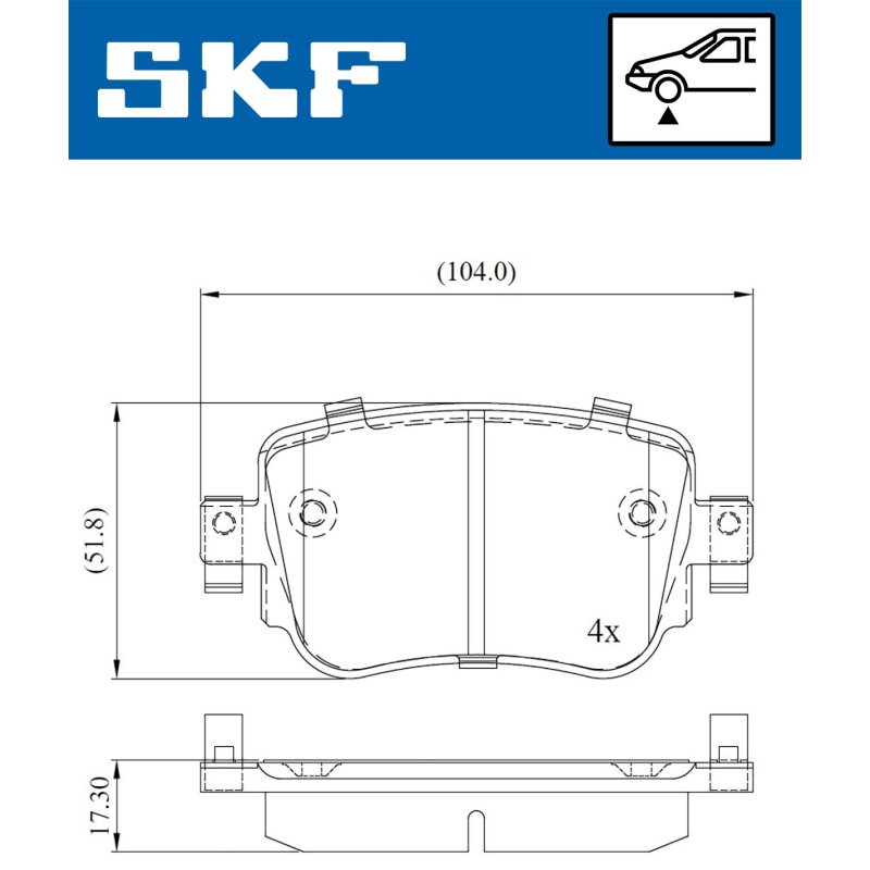 Brake Pad Set VKBP80324 SKF VKBP 80324 OE Ref AH422K021DA SKF