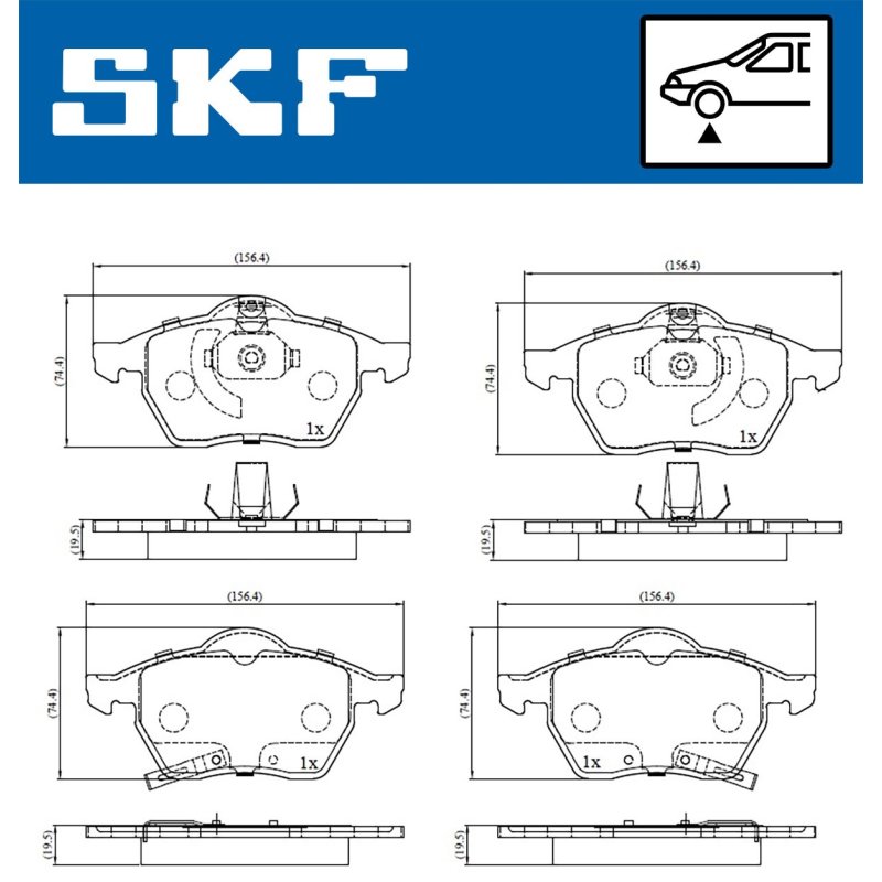 Brake Pad Set VKBP80424A SKF VKBP 80424 A OE Ref 1605032 SKF
