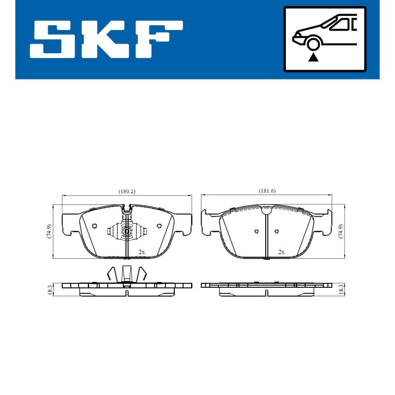 Brake Pad Set VKBP80446 SKF VKBP 80446 OE Ref 31445975 SKF