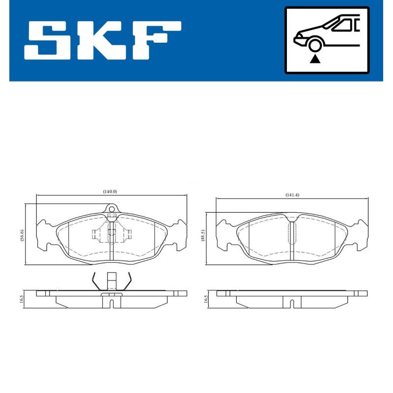 Brake Pad Set VKBP80468 SKF VKBP 80468 OE Ref JLM21344 SKF