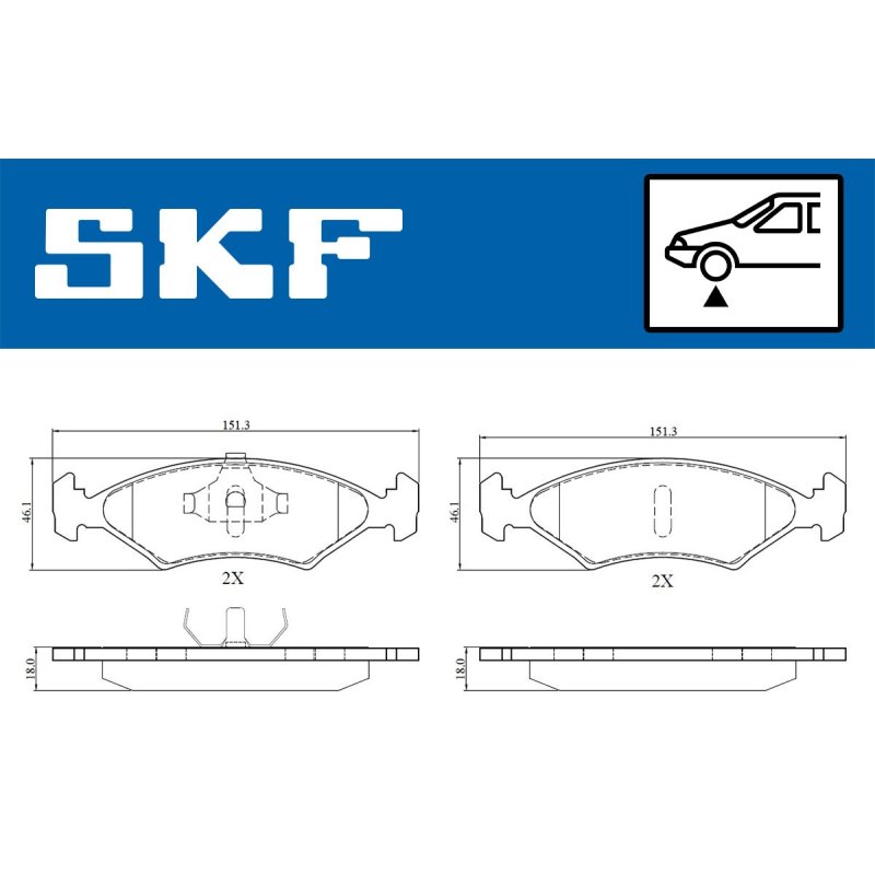 Brake Pad Set VKBP80504 SKF VKBP 80504 OE Ref 1039106 SKF