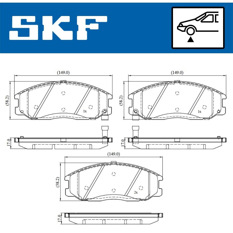 Brake Pad Set VKBP80511A SKF VKBP 80511 A OE Ref 4813008260 SKF