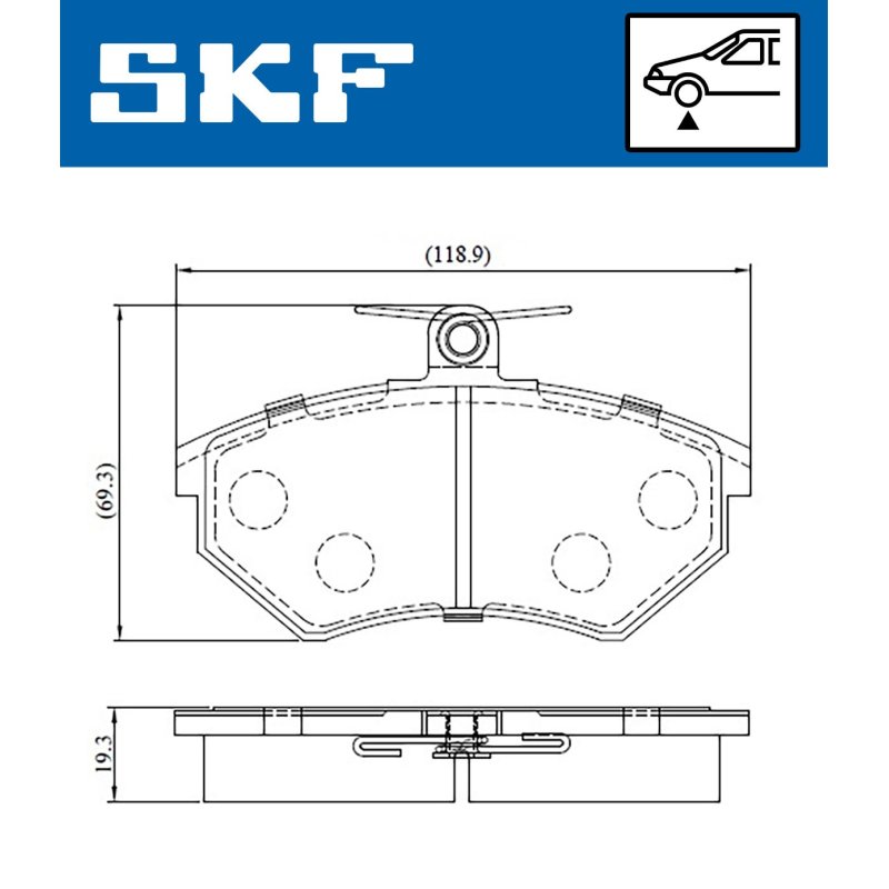 Brake Pad Set VKBP80598 SKF VKBP 80598 OE Ref 357698151B SKF