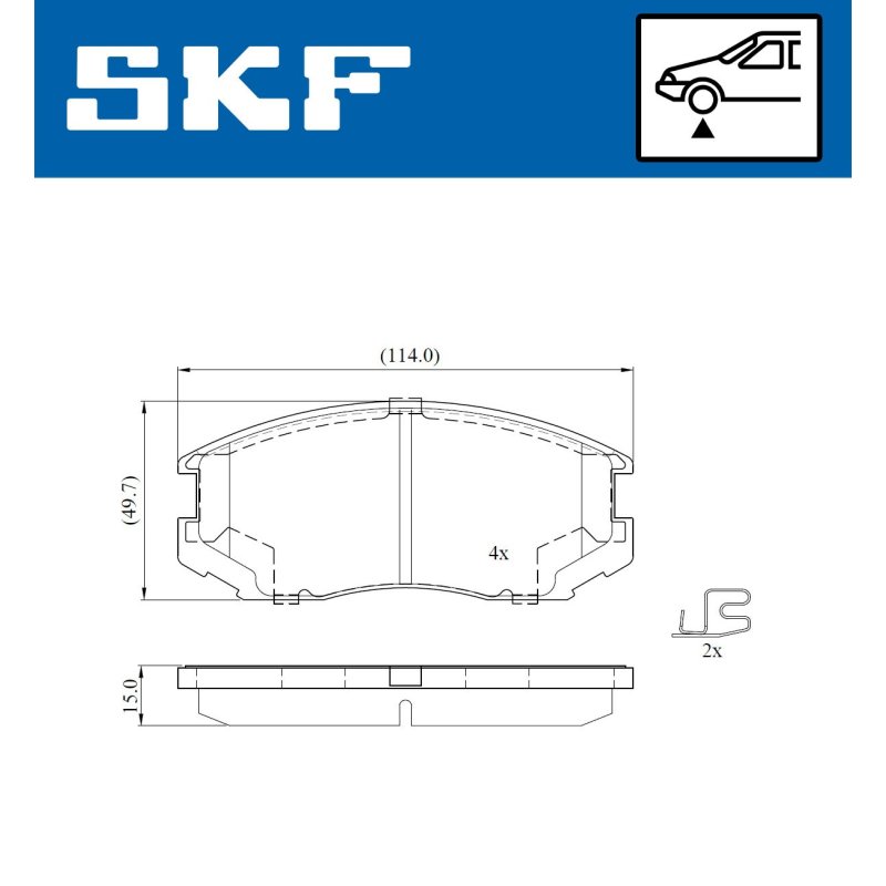 Brake Pad Set VKBP80715A SKF VKBP 80715 A OE Ref 04465B4010 SKF