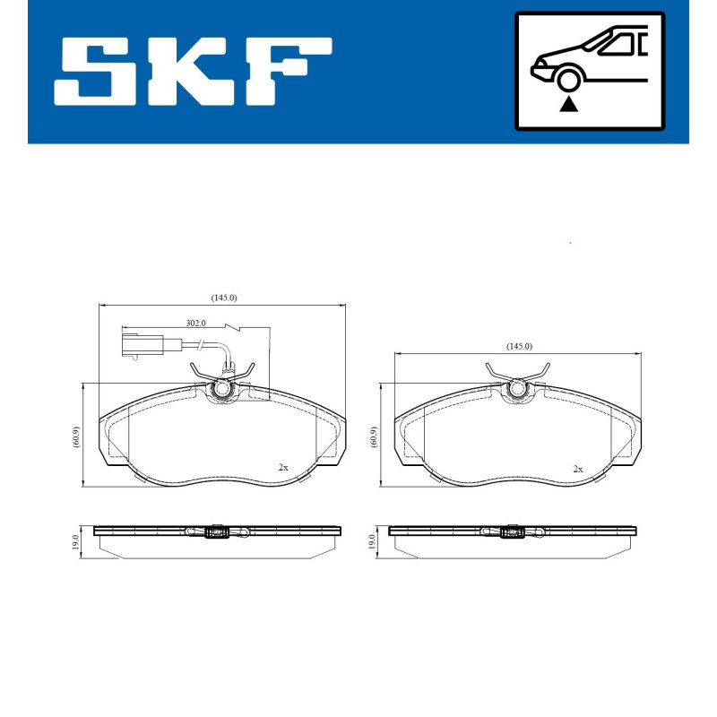 Brake Pad Set VKBP80750E SKF VKBP 80750 E OE Ref 1617279080 SKF