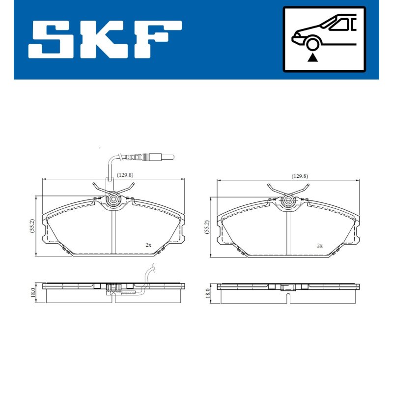 Brake Pad Set VKBP80779E SKF VKBP 80779 E OE Ref 410601531R SKF